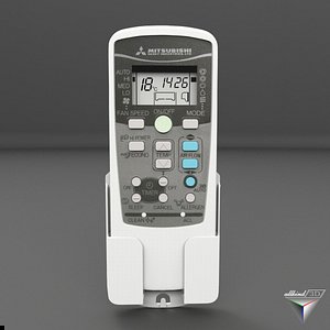 remote control mitsubishi air conditioning 3D model