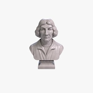 3D Nicolaus Copernicus Bust Renaissance Astronomer Printable STL File model