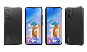 3D model Xiaomi Redmi 11 Prime Black