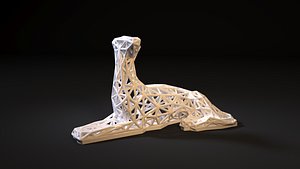 Statue decor dog 3D model