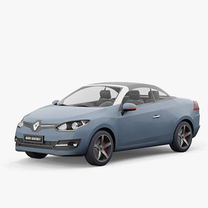 Renault Megane 2015 convertible lowpoly model