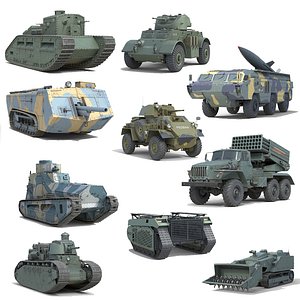 10 Military Vehicles Collection v15