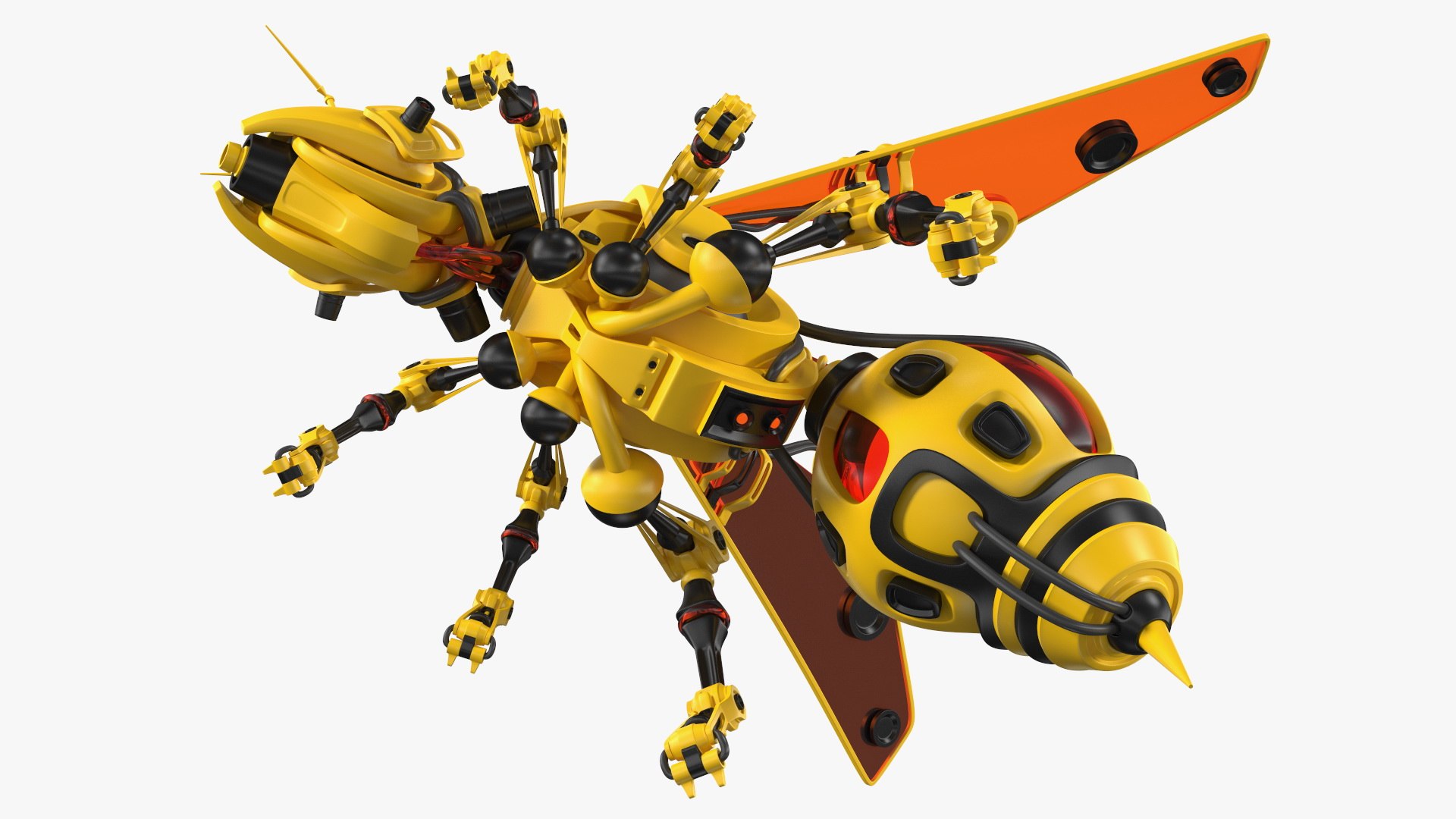 3D Robot Bee Yellow Model - TurboSquid 1871713