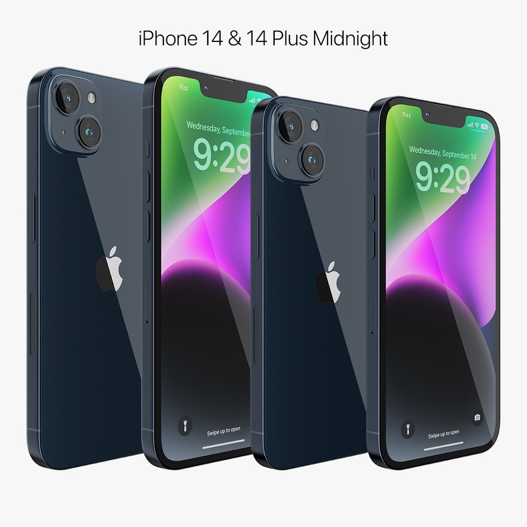 IPhone 14-14 Plus Midnight 3D Model - TurboSquid 1990377