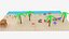 3D beach scene basic model