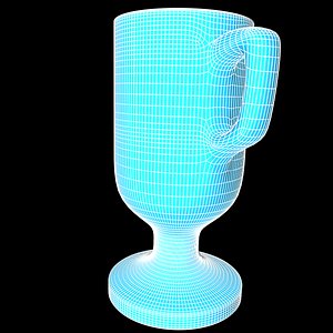3d model tall coffee mug