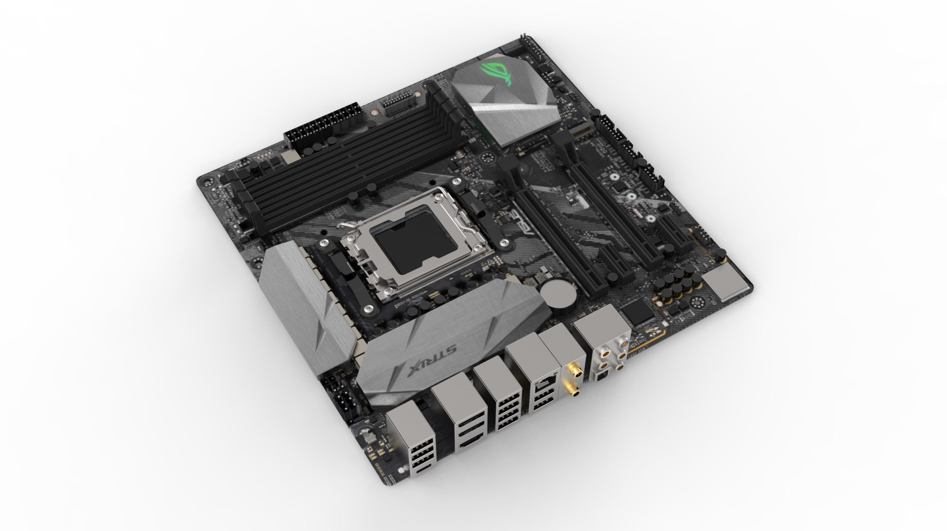 Motherboard Asus Strix Z370 model https://p.turbosquid.com/ts-thumb/ze/4NW5qt/Xu/strixz370g.5/png/1716794731/1920x1080/fit_q87/7bd9e78d9bf45b4b4256437659bf86c5d1474c13/strixz370g.5.jpg