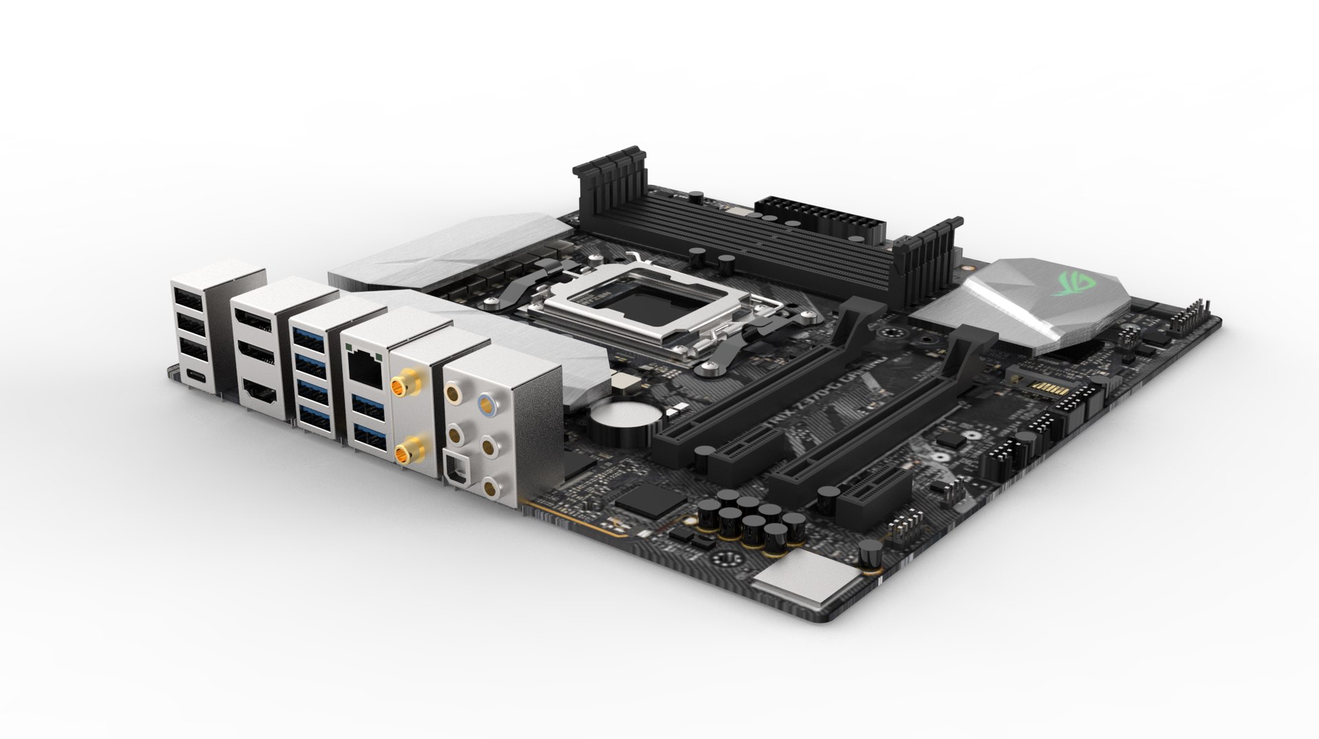 Motherboard Asus Strix Z370 model https://p.turbosquid.com/ts-thumb/ze/4NW5qt/jj/strixz370g.3/png/1716794733/1920x1080/fit_q87/cfc96eb06cfc49371e6bafe37fa66609f29e6cd3/strixz370g.3.jpg