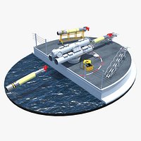 Mark 32 Surface Vessel Torpedo Tubes Diorama