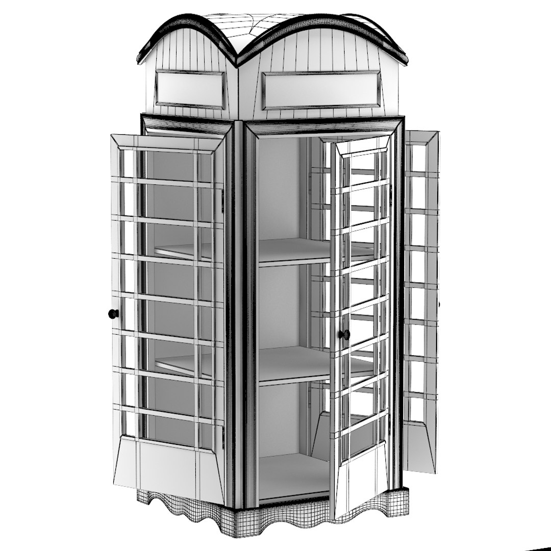 3d Model Showcase London Telephone Box