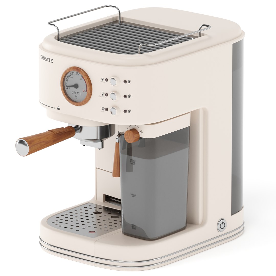 CREATE Espresso Coffee Machine 3D TurboSquid 2060740
