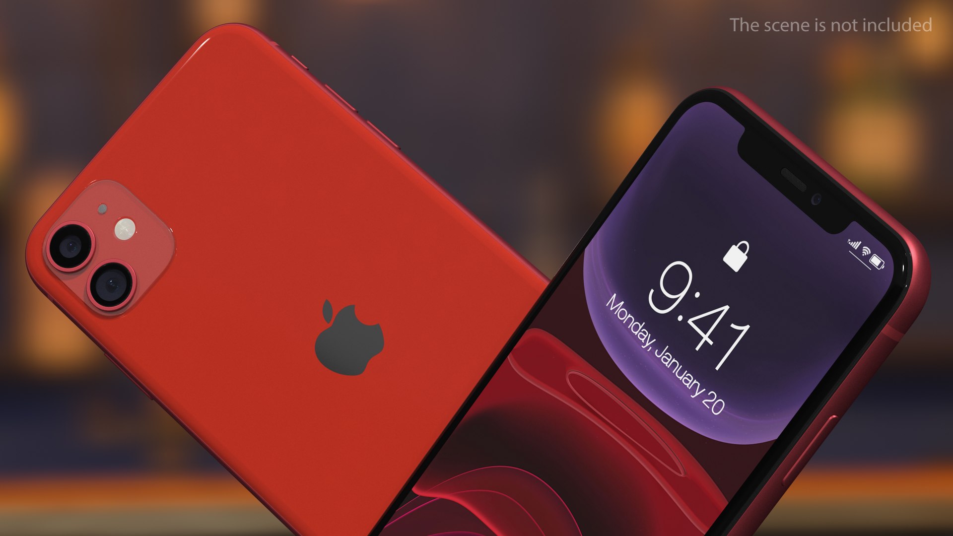 iPhone 11 Red 3D model preview