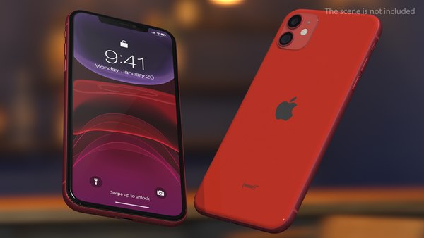 3D iphone 11 red - TurboSquid 1500008