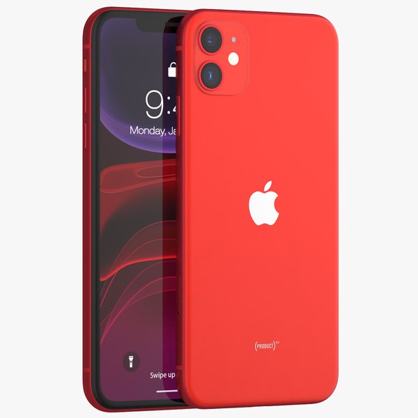 3D iphone 11 red phones
