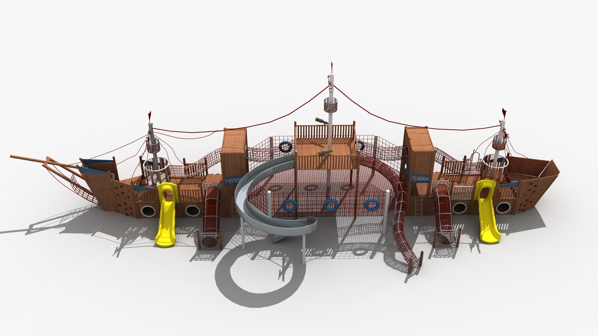 3D model Pirate ship playground wooden boat play structure TurboSquid