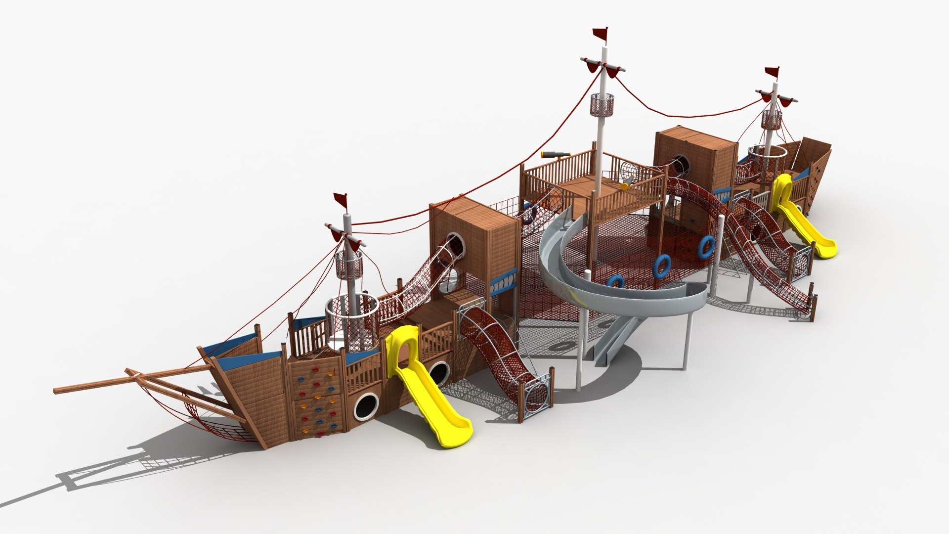 3D model Pirate ship playground wooden boat play structure TurboSquid