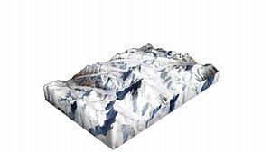 3D Skyang Kangri Mountain model