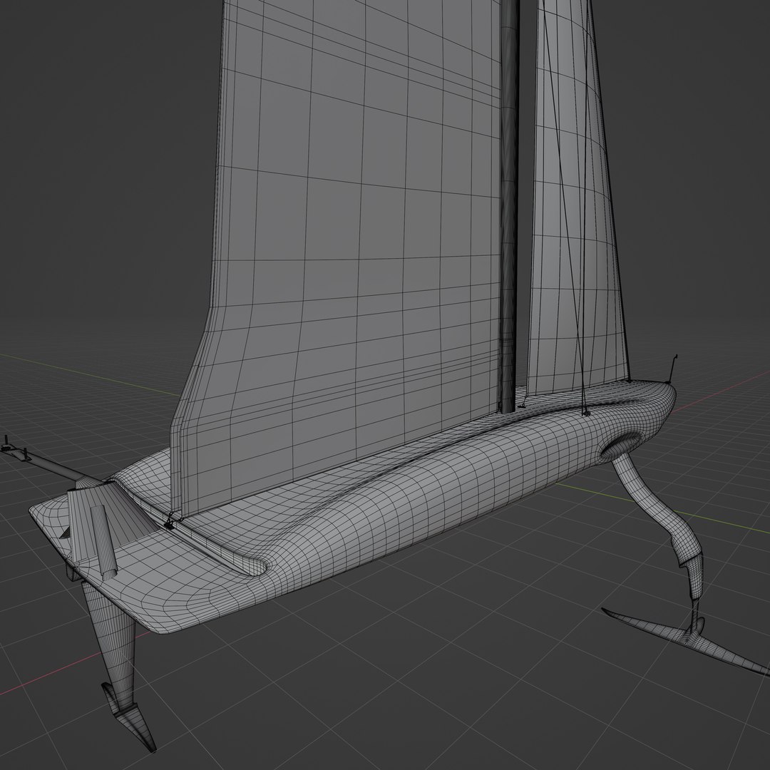 AC75 Patriot American Magic America Cup Race Yacht 3D Model 3D Model ...