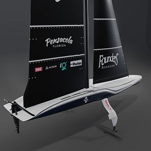 AC75 Patriot American Magic America Cup race yacht 3D model 3D model