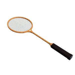 3D Badminton Racquet model