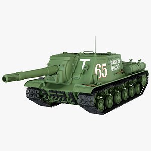 3D ISU-152 TankGreen model