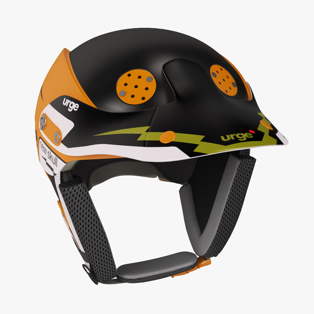 3d model snowboard helmet urge skull