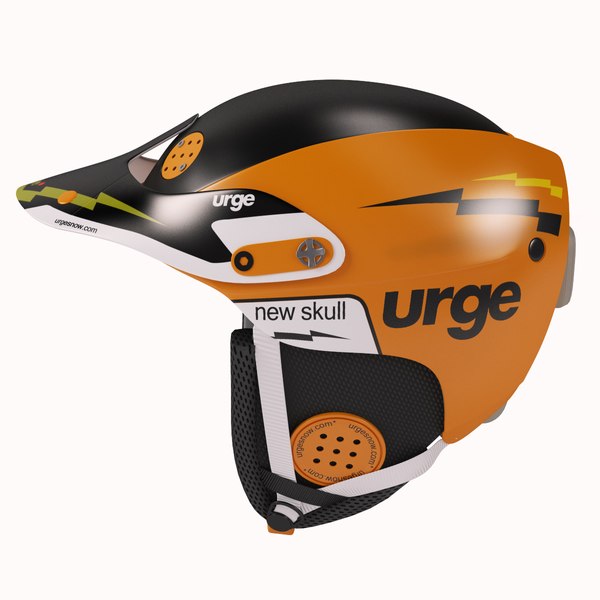3d model snowboard helmet urge skull