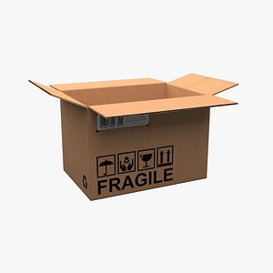 3D cardboard box rigged