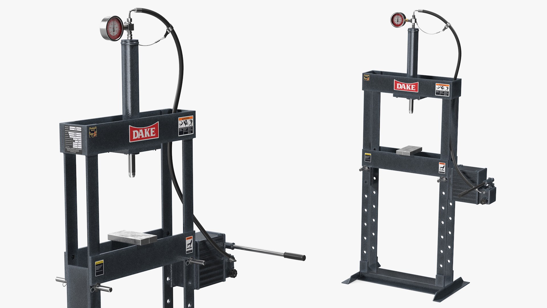 Dake 10 Ton Manual Hydraulic Bench Press 3D model preview