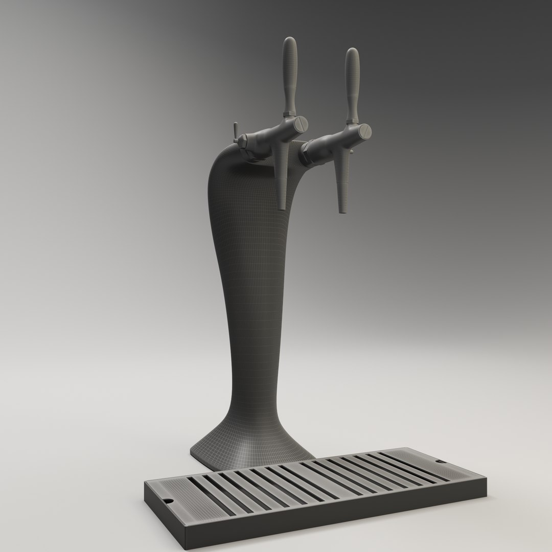BEERTAP AND DRIP TRAY 3D model https://p.turbosquid.com/ts-thumb/ze/c3aIZL/mf/wireframe4/jpg/1624495234/1920x1080/fit_q87/c423f524ea094ddb22042296f2a14223211d79cf/wireframe4.jpg