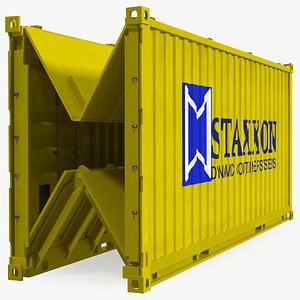 Shipping Container with Foldable Panels 3D