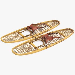Traditional Snowshoes Folded model
