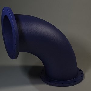 flanged bend socket 24 3d max