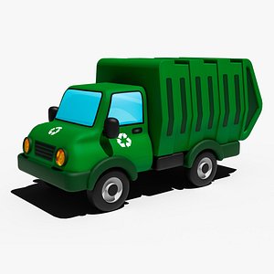 3D Cartoon Garbage Truck