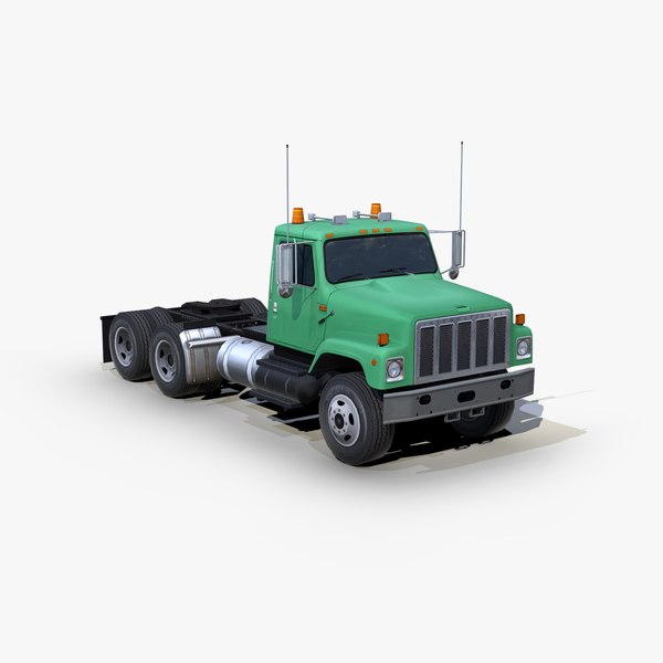 International 2574 semi truck 3D model