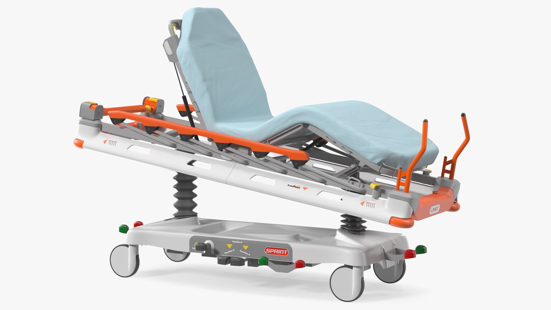 Linet Sprint 100 Transport Bed Rigged 3D model preview