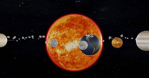 Animated beautiful solar system With Kuiper Belt model