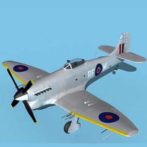 3D Hawker Hawker Tempest MK1 V04 model