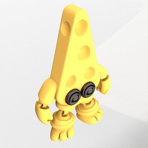 3D Cute Cheese Articulated model