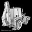 3d model heavy construction machinery equipment