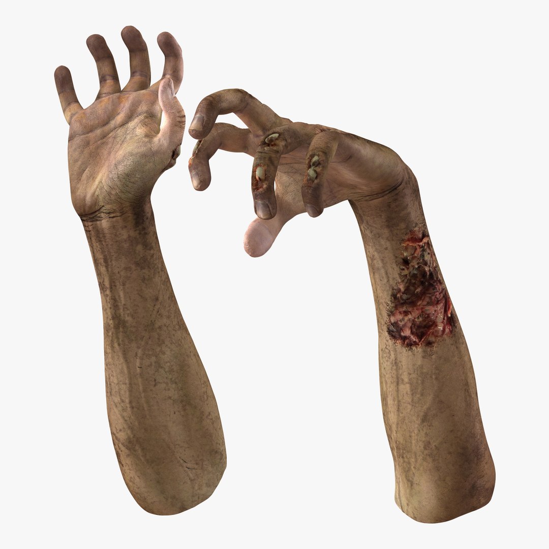 Zombie Hands Rigged 3D model preview