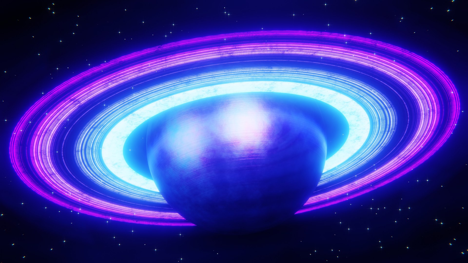 3D Futuristic Stylized Ringed Planet - TurboSquid 2414663