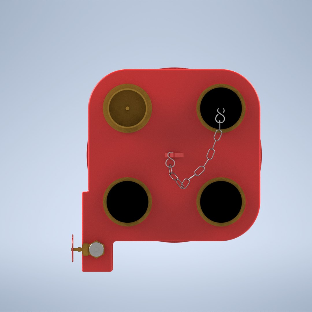 4 Way Breeching Inlet Model - TurboSquid 1453644
