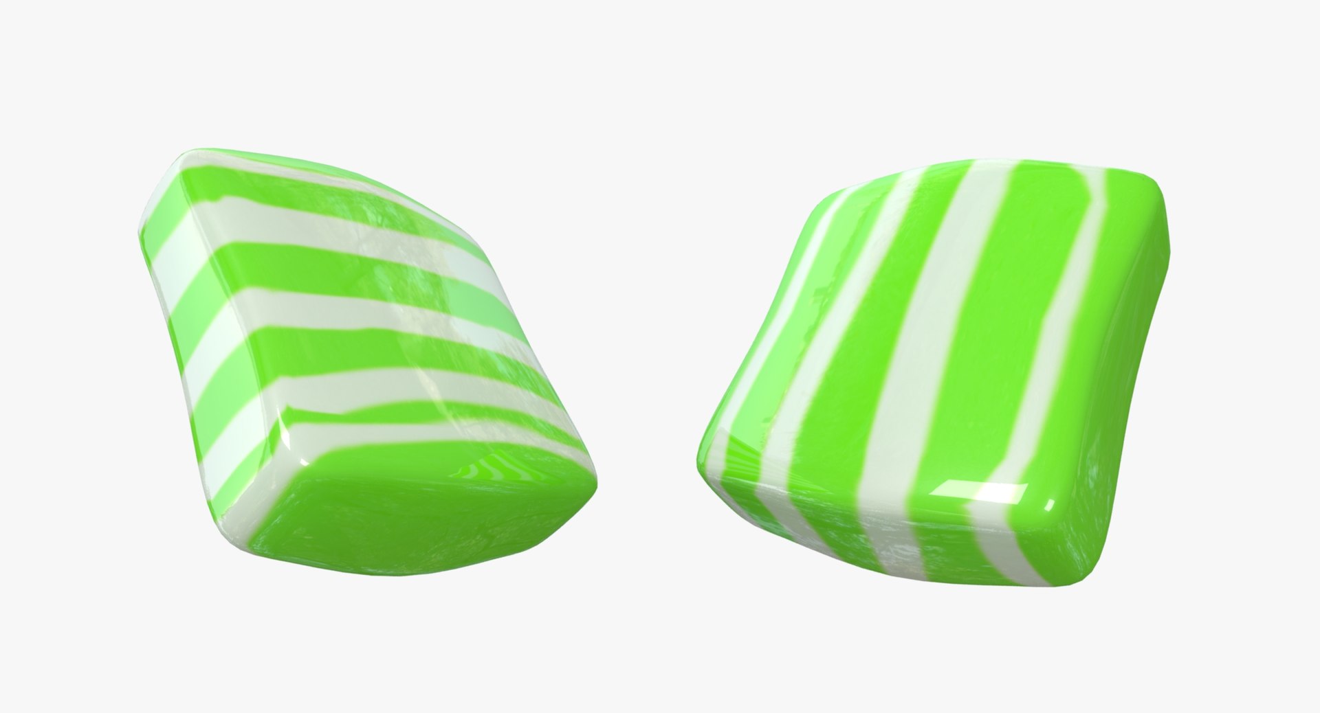 3D candy stripe green model | 1147722 | TurboSquid