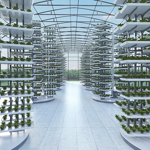 Hydroponics Vertical Farm 08 3D