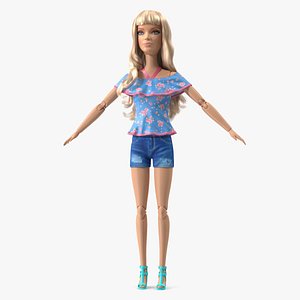 Barbie Doll Jeans Style Rigged 3D