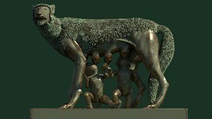 wolf lupa capitolina 3d model