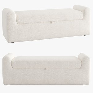 3D model Dakota Performance Boucle Storage Bench