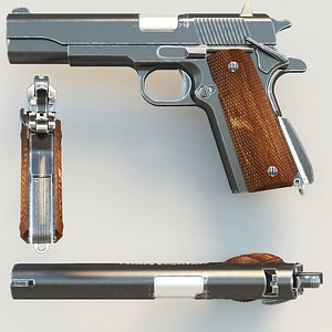 3d model pistol colt1911