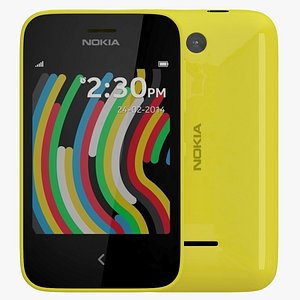 nokia asha 230 yellow 3d max